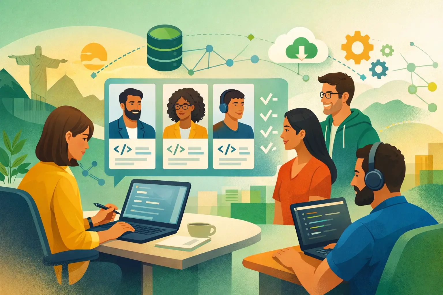 Recrutamento e seleção de TI com painel de candidatos e avaliação de desenvolvedores em ambiente digital